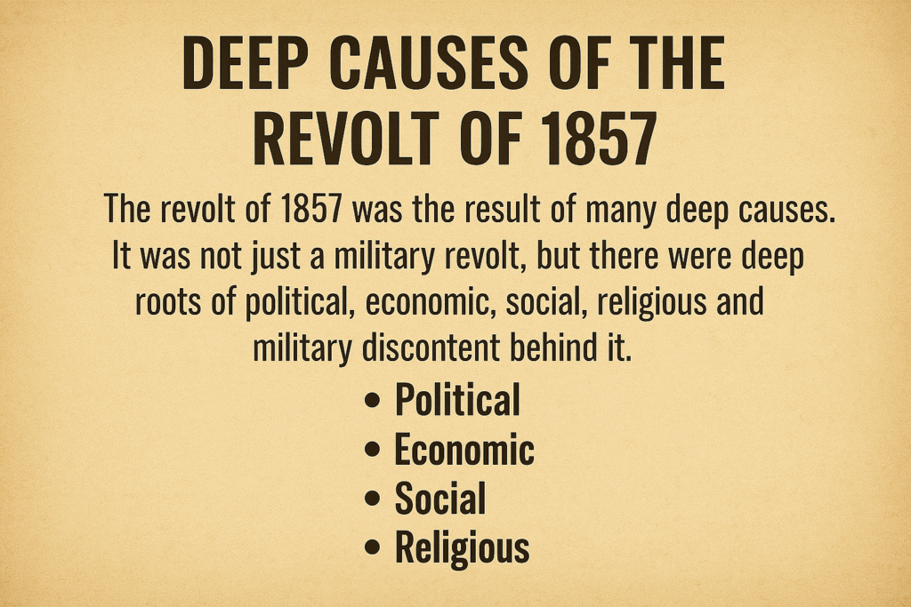 Main Reason For The First War of Independence of 1857