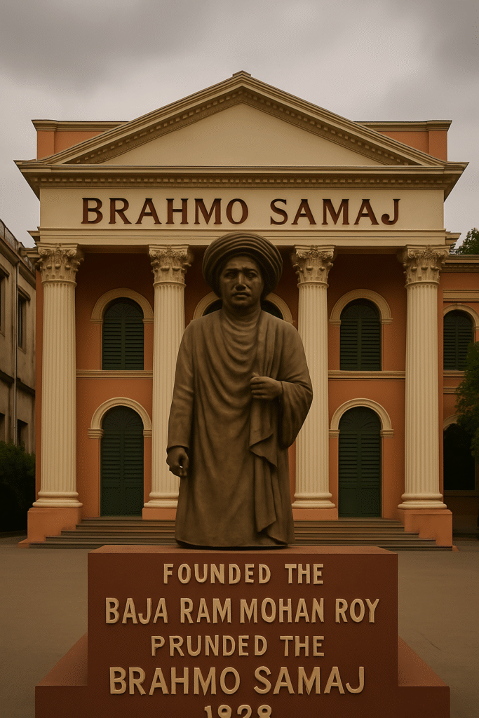 founded the raja ram mohan roy prunded the brahmo samaj 1828
