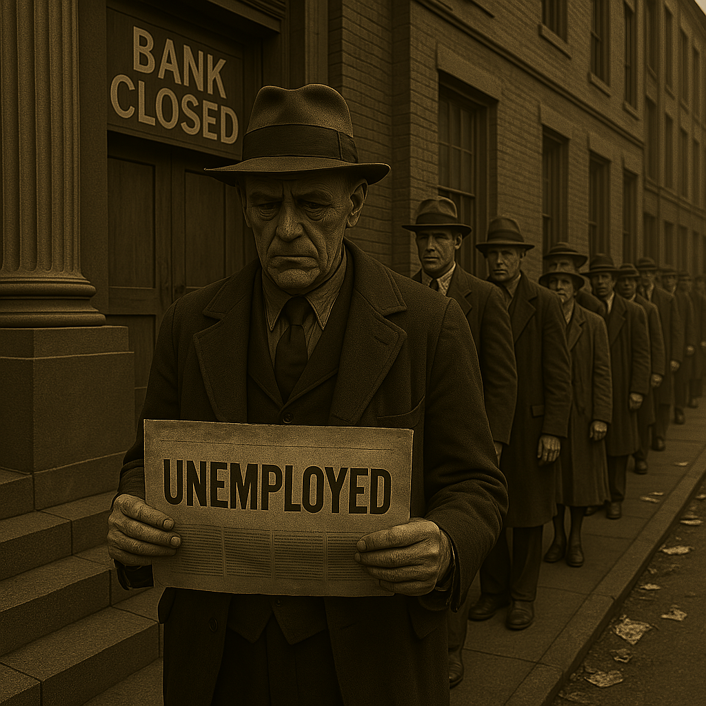 Economy of The Great Depression 1929 But Effect unemployed