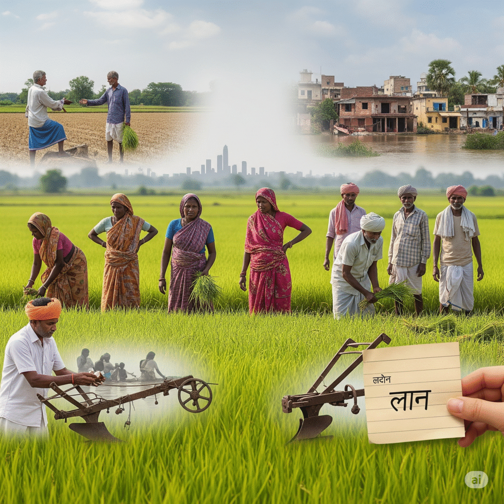 India of economy In Agriculture Of Chief place Is. it Country of About 50% of the population To employment gives Is.