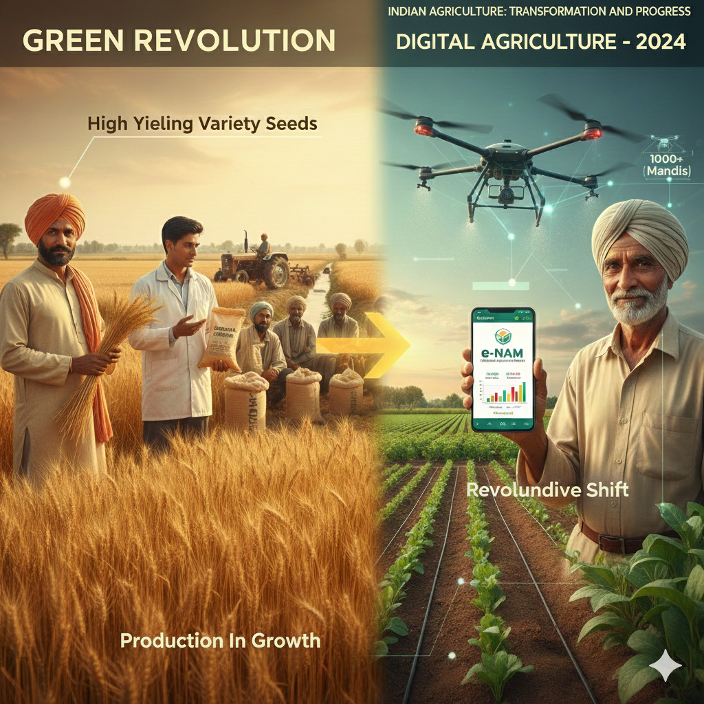 Harit Kranti Se e NAM Tak Bhartiya Krishi Ka Aadhunikaran