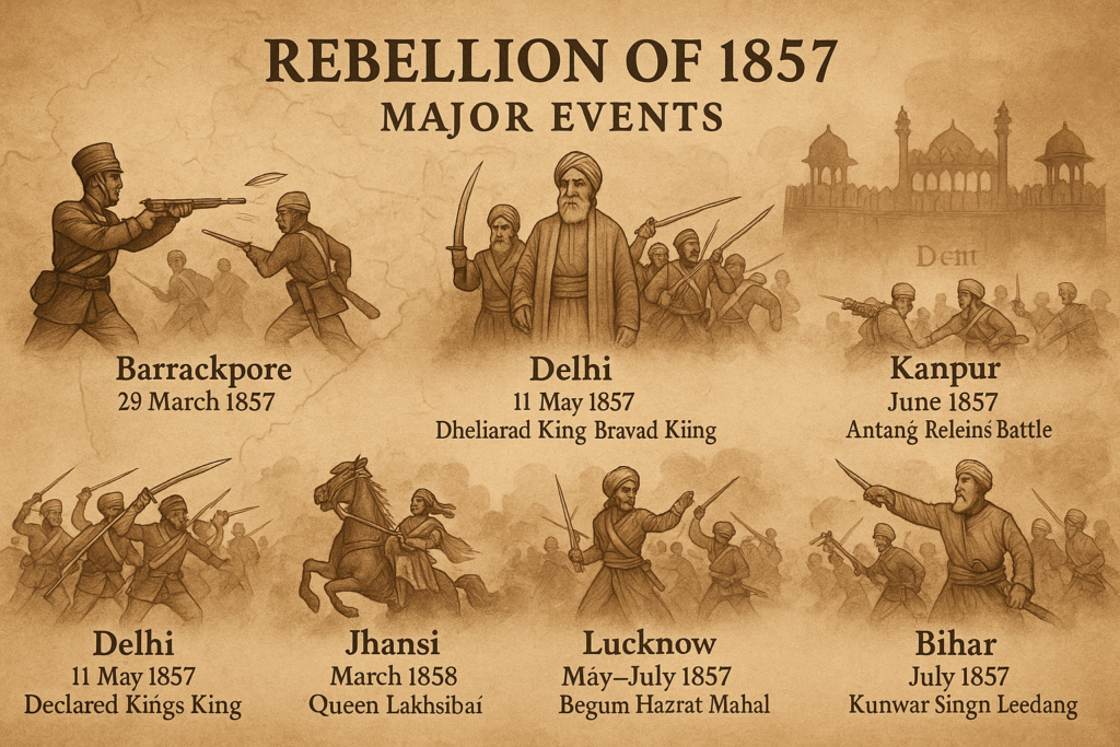 Rebellion of Chief Events of 1857