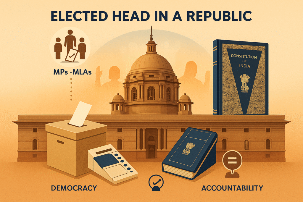 elected head in a republic india infographic