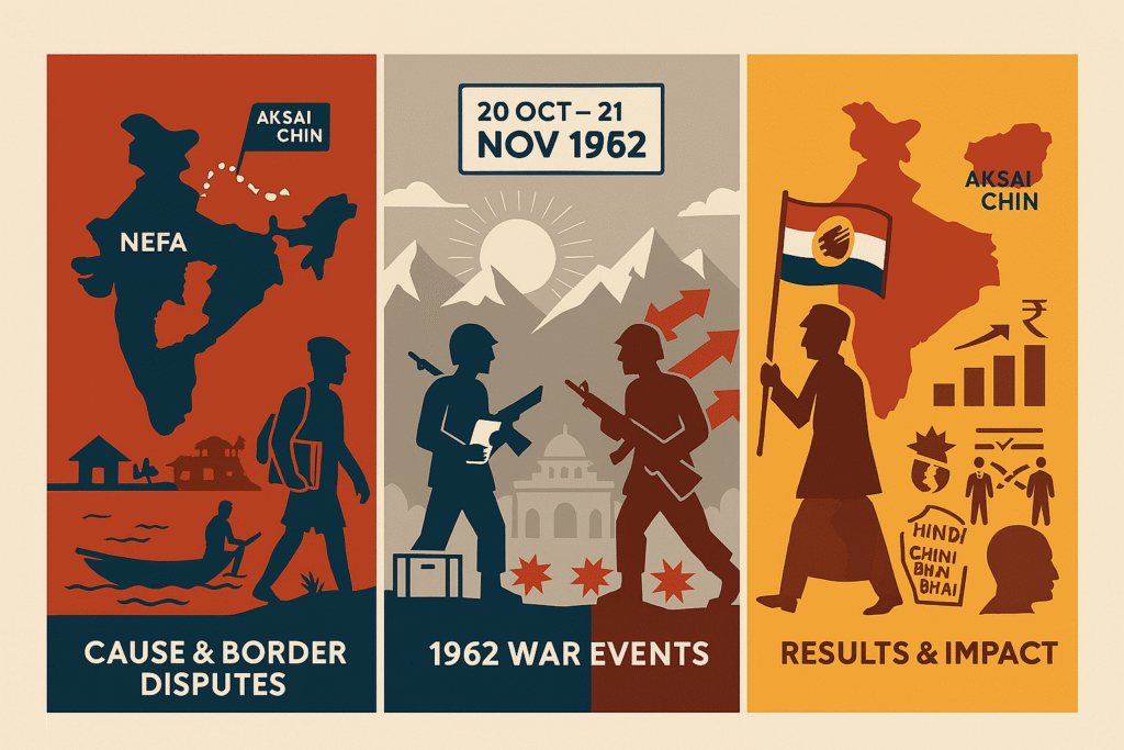 india china war 1962 vector image