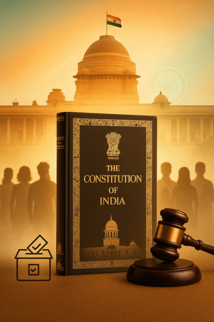 india constitutional republic democracy illustration