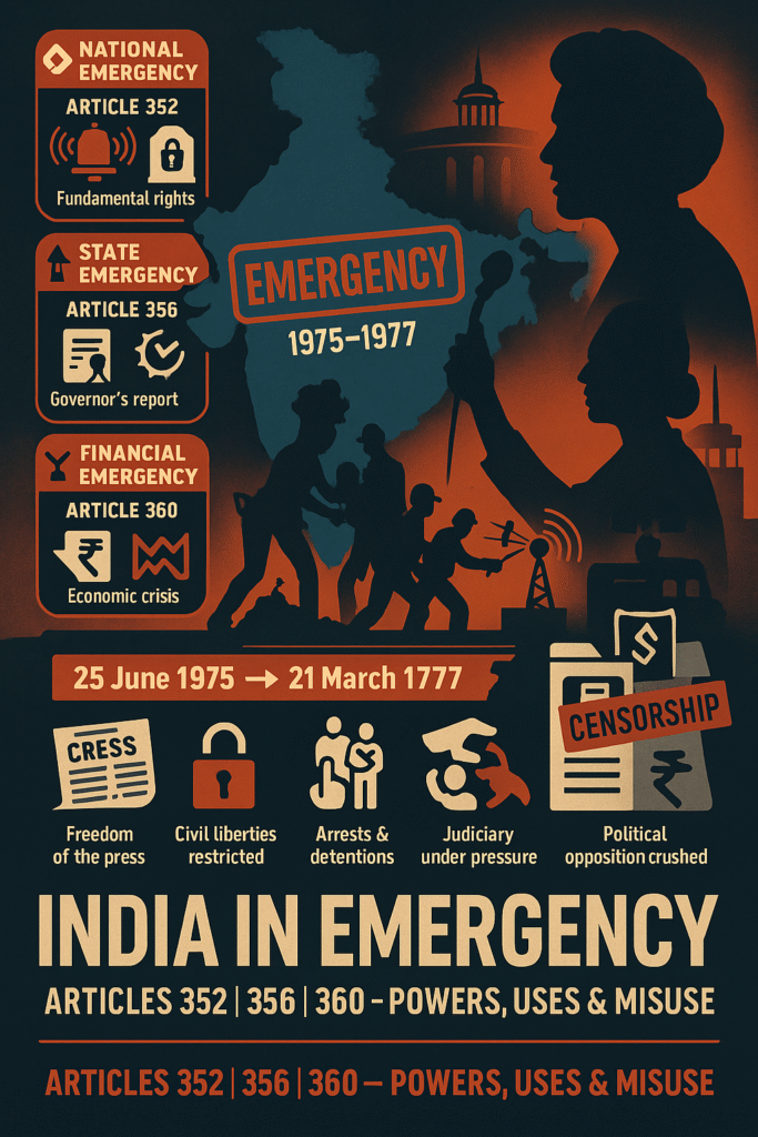 india in emergency 1975 1977 powers uses misuse