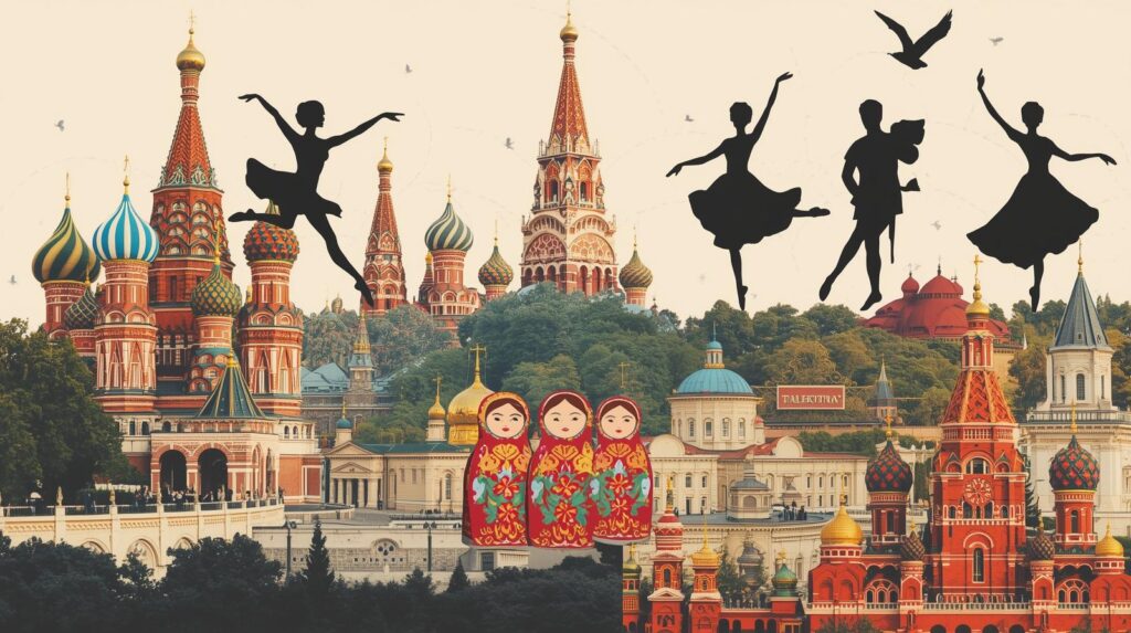 Russian Society and Culture Modern and Traditional Collage