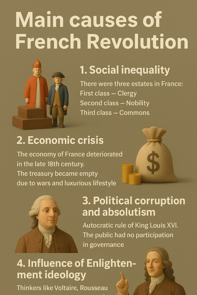 MANI CAUSES OF FRENCH REVOLUTION
