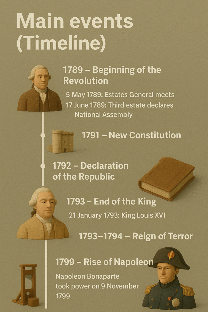 MAIN EVENTS FRENCH REVOLUTION