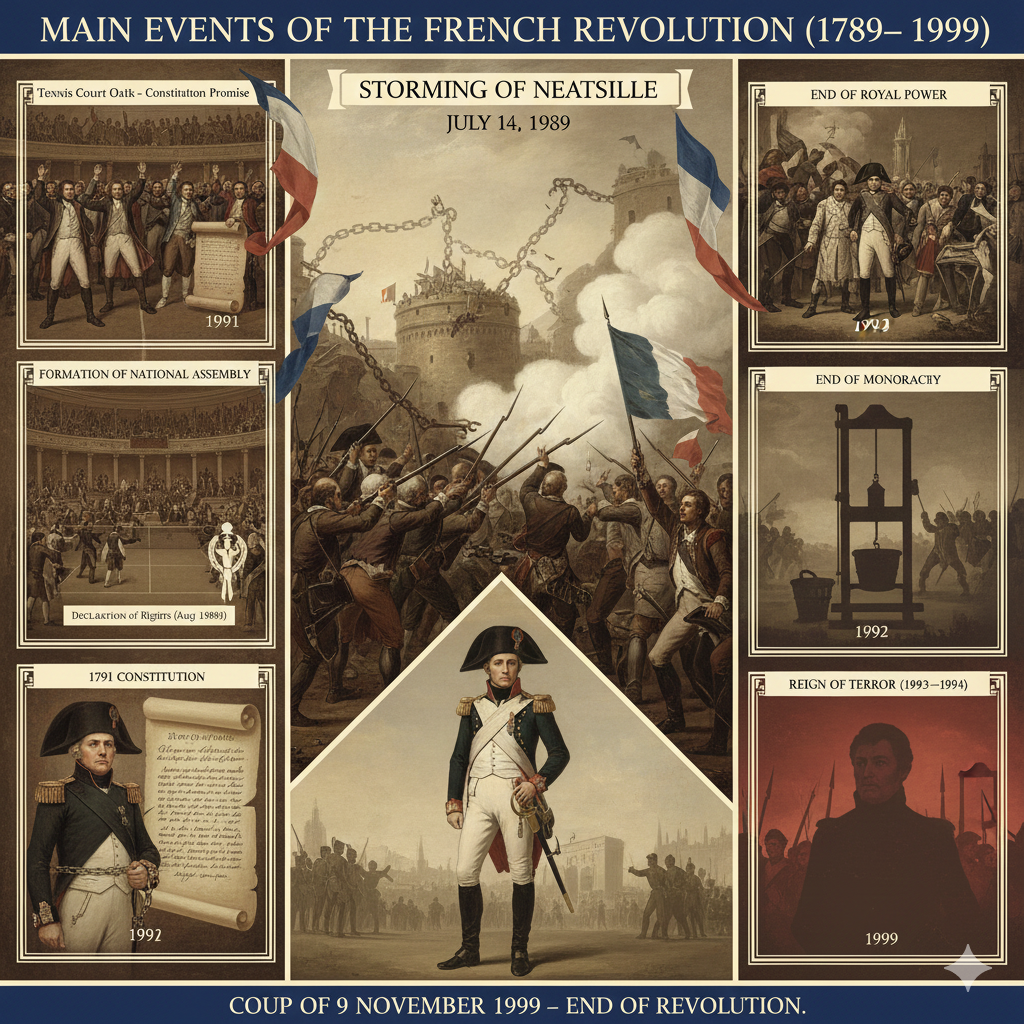 Main Events of the French Revolution (1789–1799)