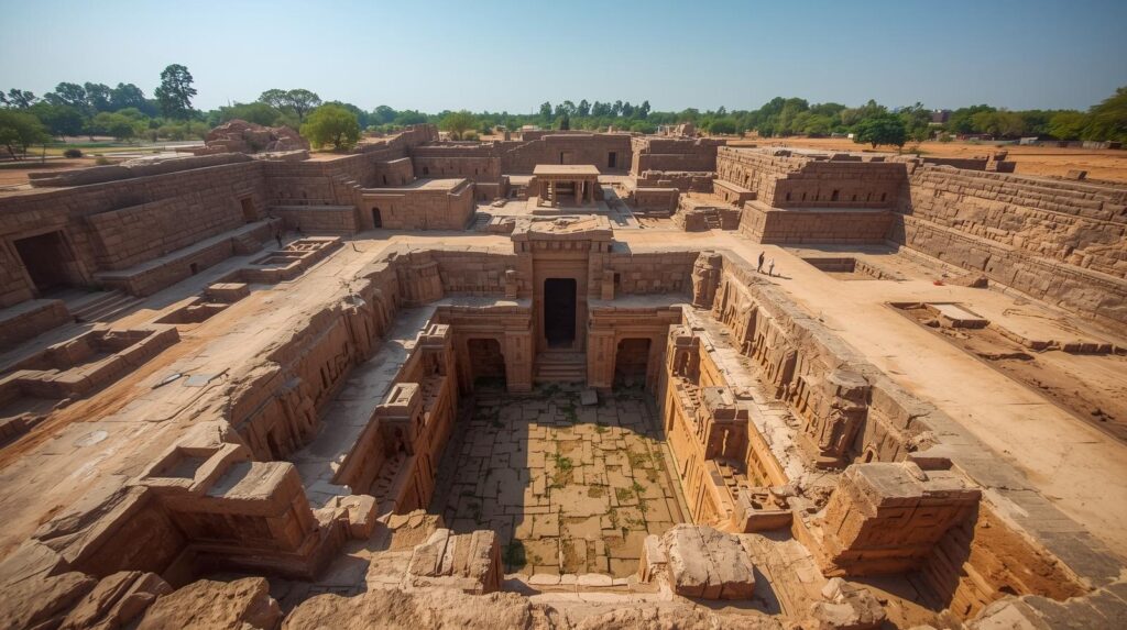 the Harappan civilization – the streets, drains, and the Great Bath.