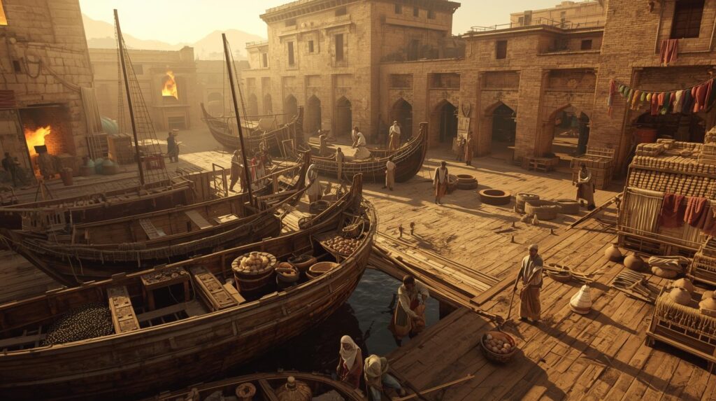 “A thriving ancient city where ships, workshops, and artisans together shaped one of the world’s earliest economies.”