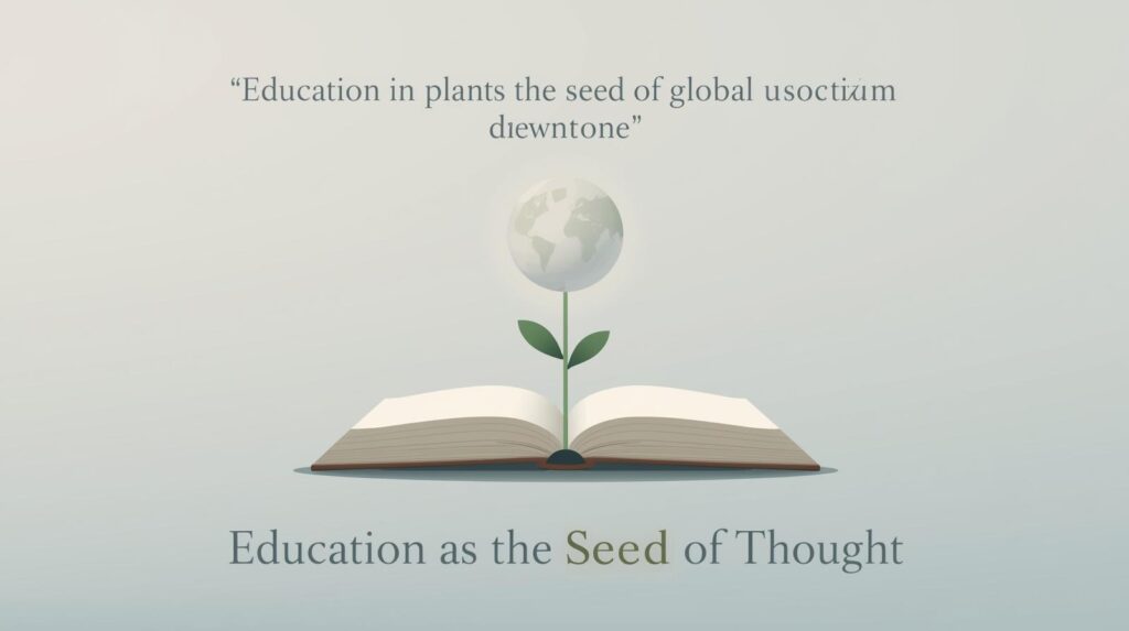 “Education as the seed from which global understanding and power awareness grow.”