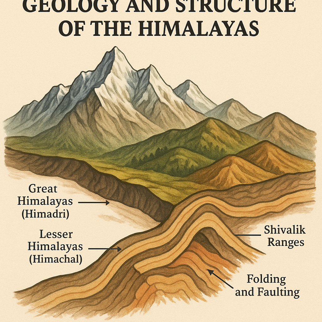 Himalayan Geology Cross Section Diagram