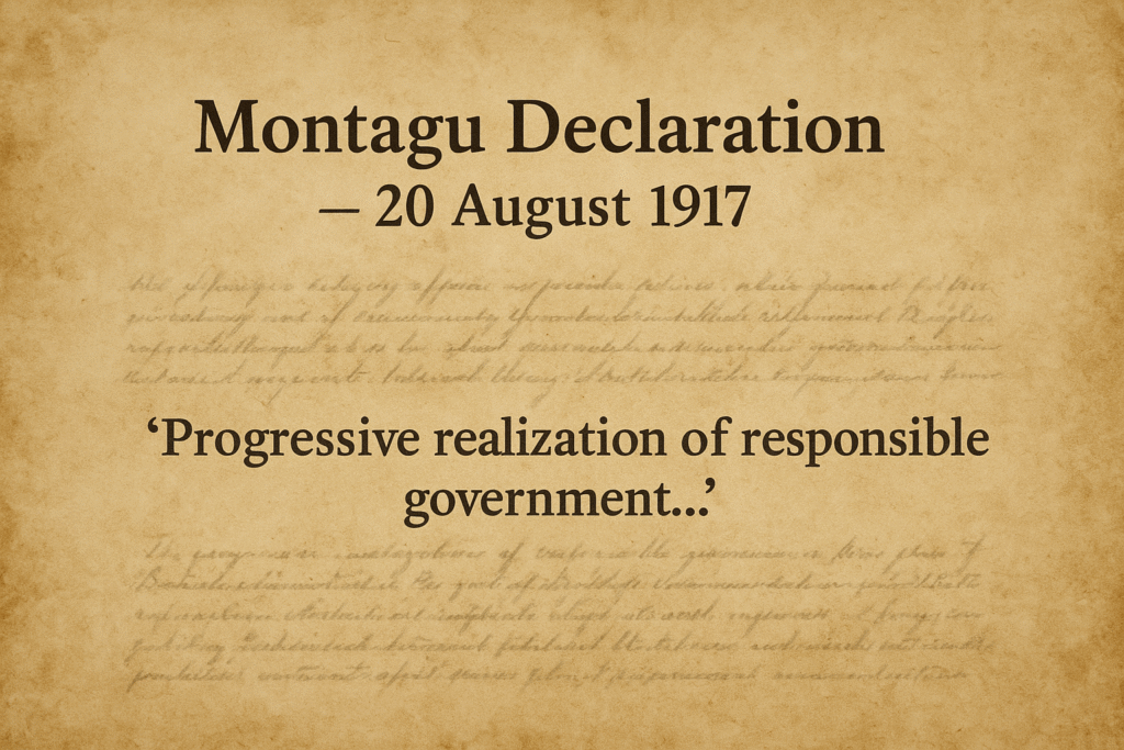 “Historical Background — Government of India Act 1919”