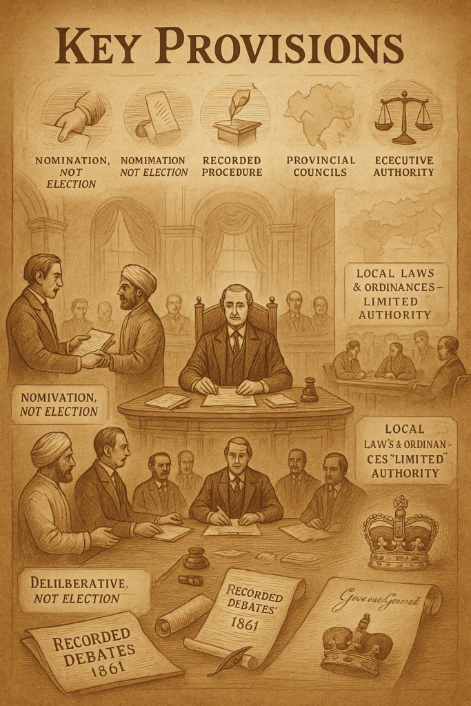 Key Provisions of Indian Councils Act 1861
