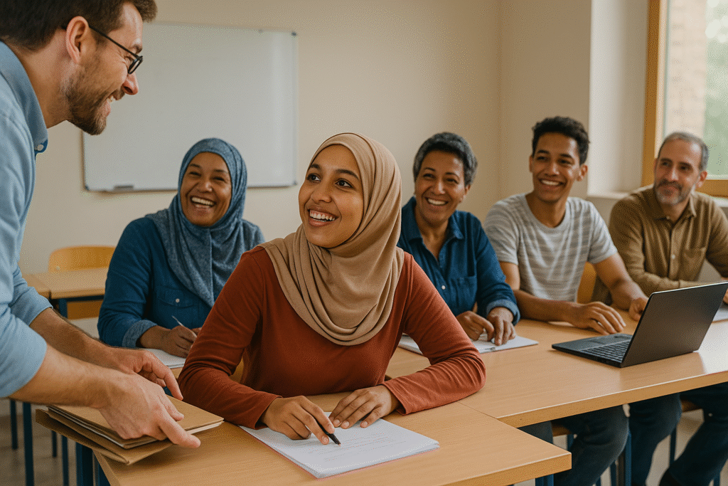 community education for refugees