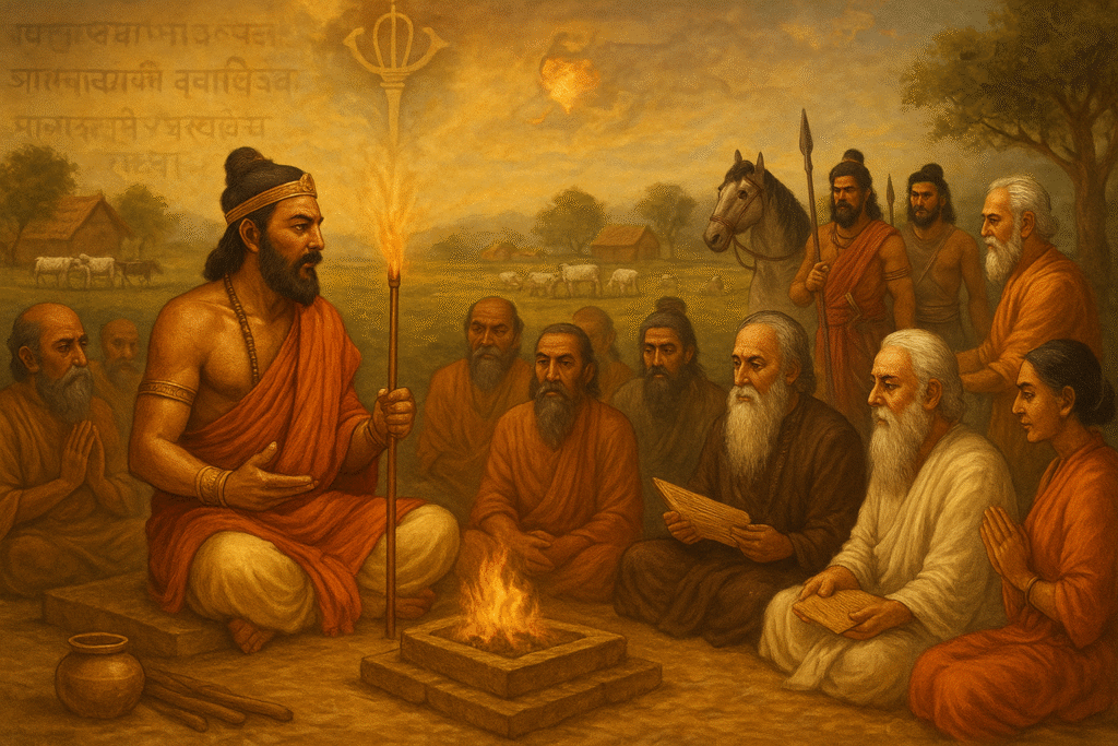 rigvedic politics leadership warfare illustration