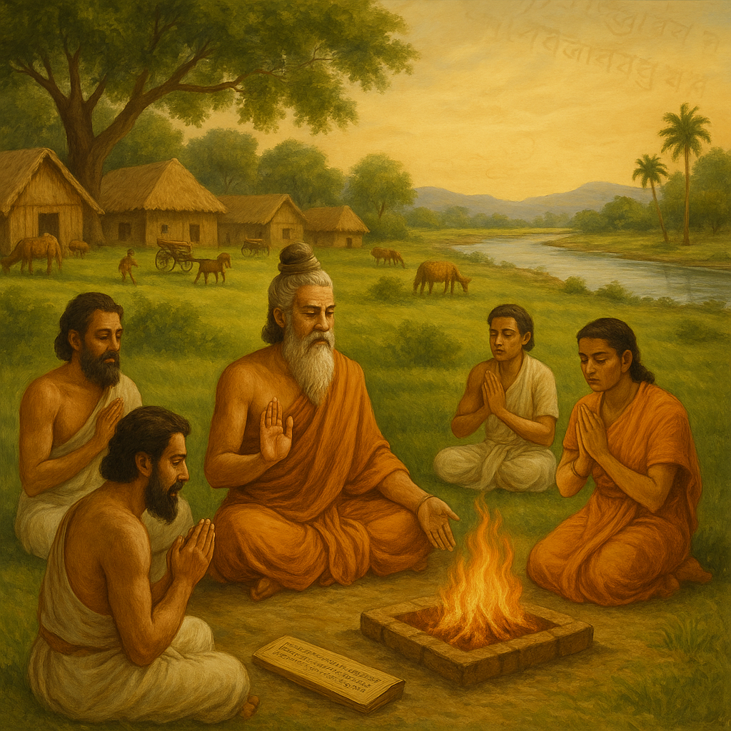 rigvedic yajna scene.