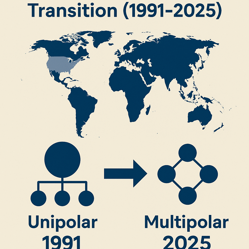 unipolar to multipolar 1991 2025