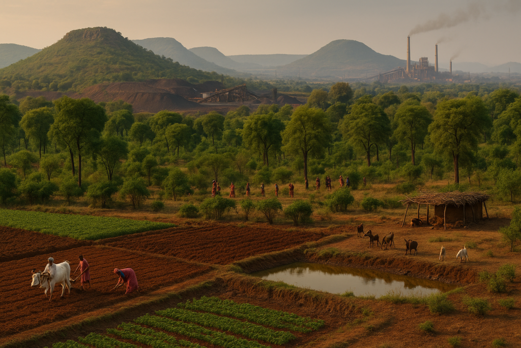 central india plateau economy agriculture forest mining
