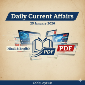 Daily Current Affairs 25 January 2026 Hindi English PDF GSStudyHub.jpg