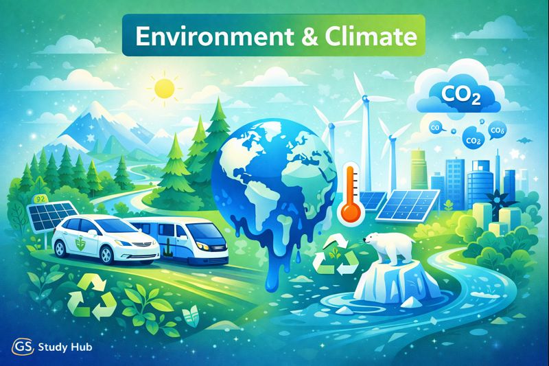 Environment & Climate Current Affairs Infographic – GS Study Hub
