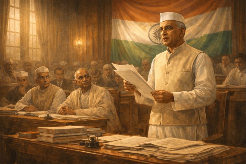 Jawaharlal Nehru Objectives Resolution Constituent Assembly 1946
