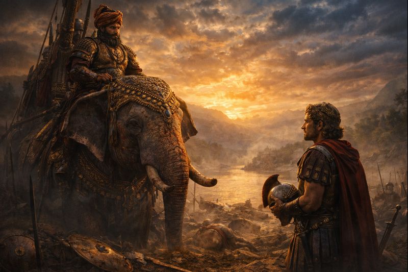 porus vs alexander battle hydaspes