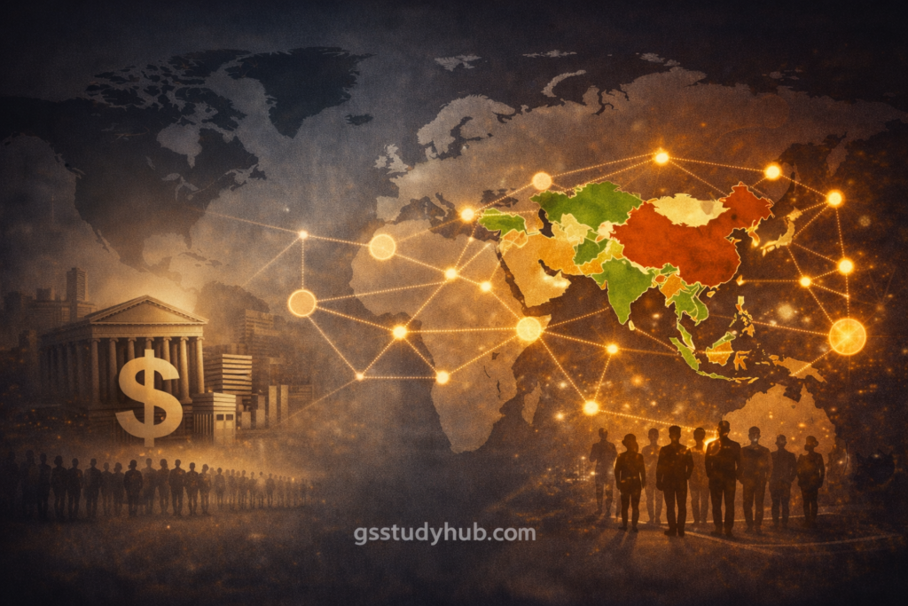 BRICS expansion and the changing world order map showing global power shifts