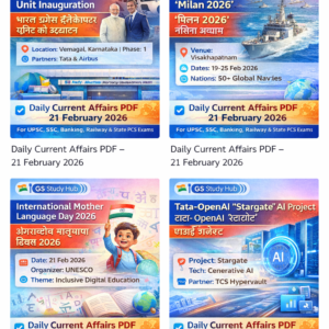 Daily Current Affairs 21 February 2026 PDF Hindi English