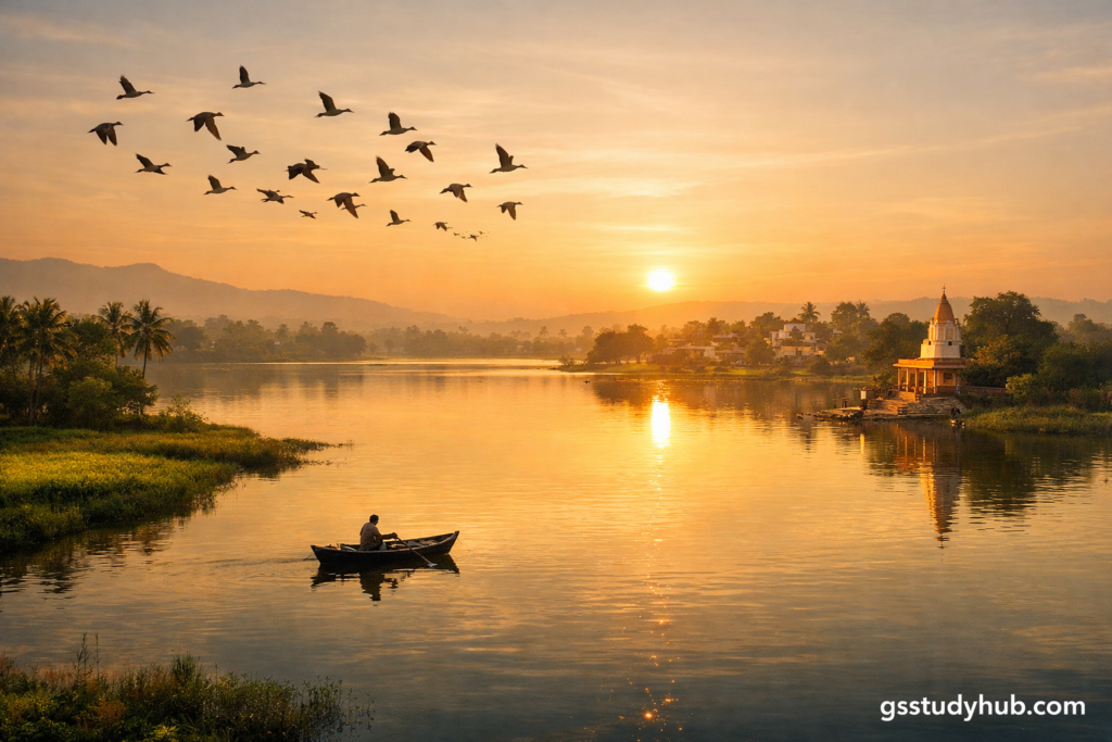 Major Lakes of India including Chilika, Lonar and Wular