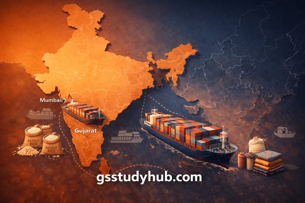india export impact basmati rice textile shipping gsstudyhub.jpg
