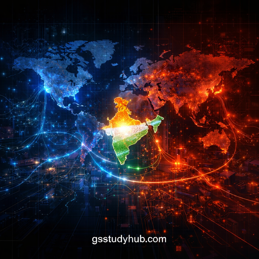 India’s strategic position in the global AI arms race between US and China technological blocs