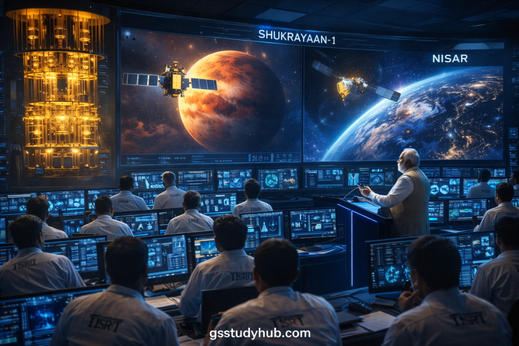 isro shukrayaan quantum nisar mission india.webp