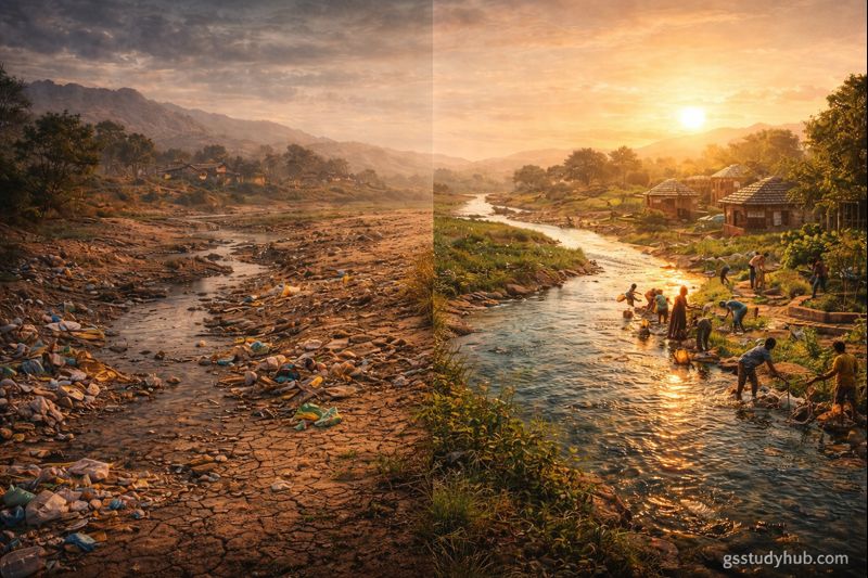 river crisis and conservation india gsstudyhub.jpg