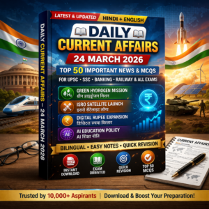 Daily Current Affairs 24 March 2026 PDF Hindi English