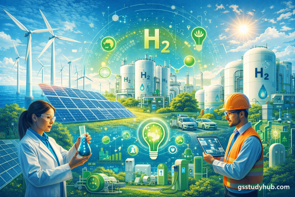 green hydrogen renewable energy climate mission gsstudyhub.webp
