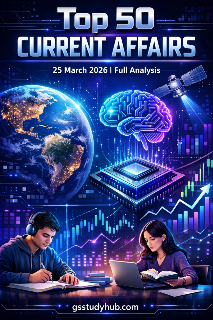 Daily Current Affairs 25 March 2026 infographic