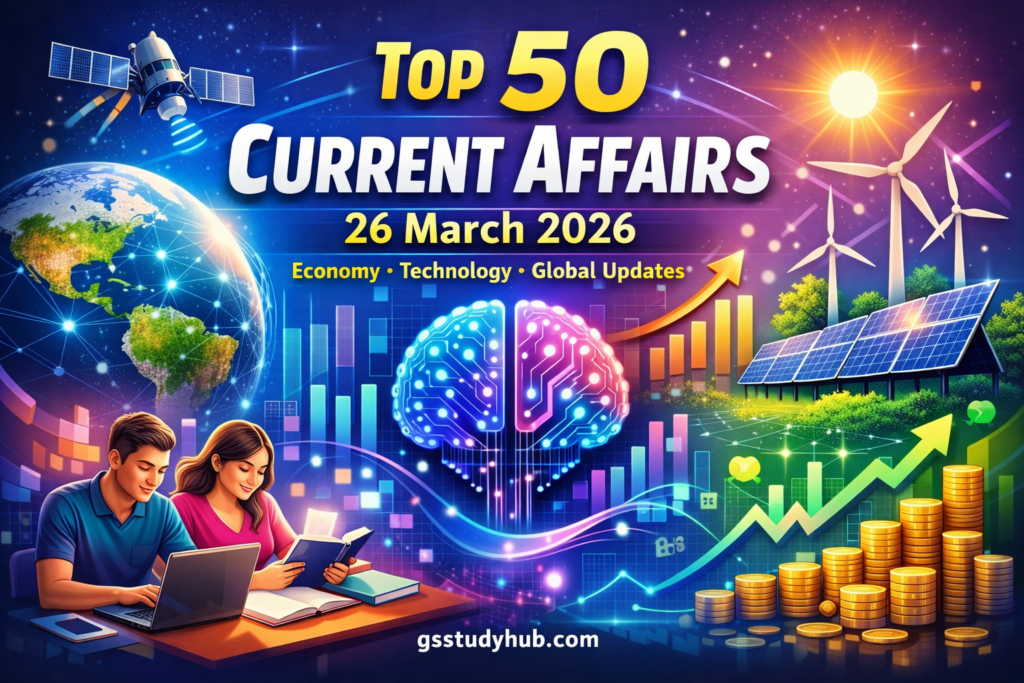 Current Affairs 26 March 2026 infographic