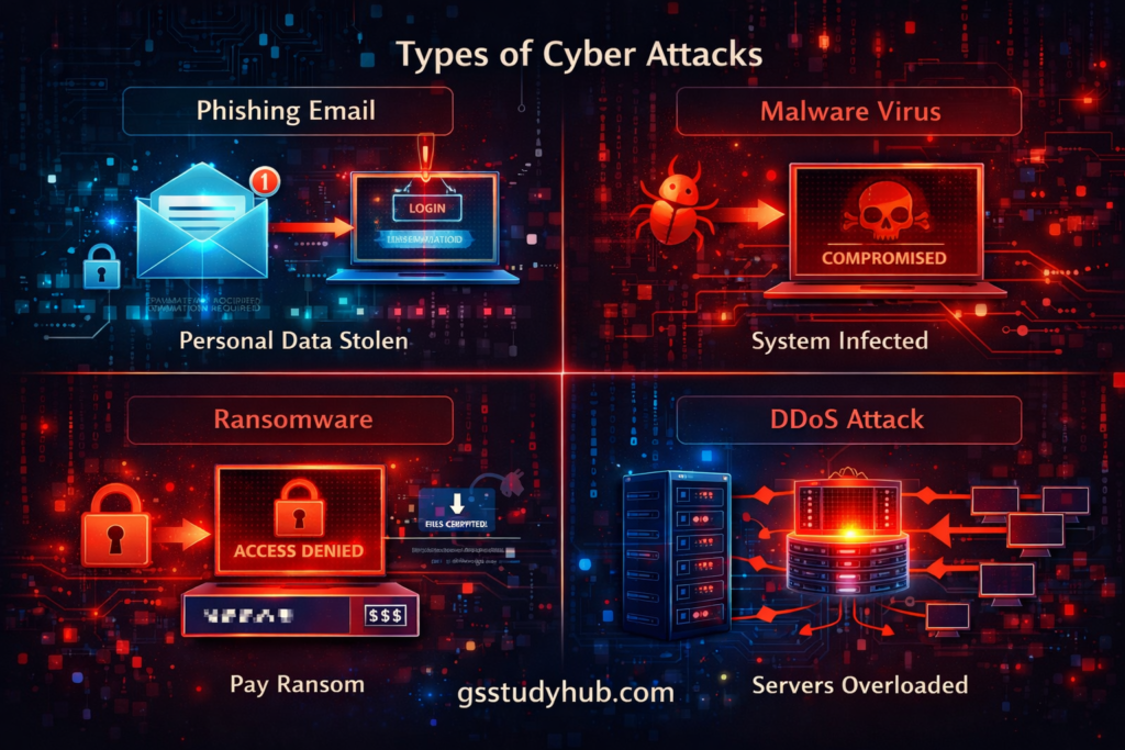 cyber security and digital warfare concept