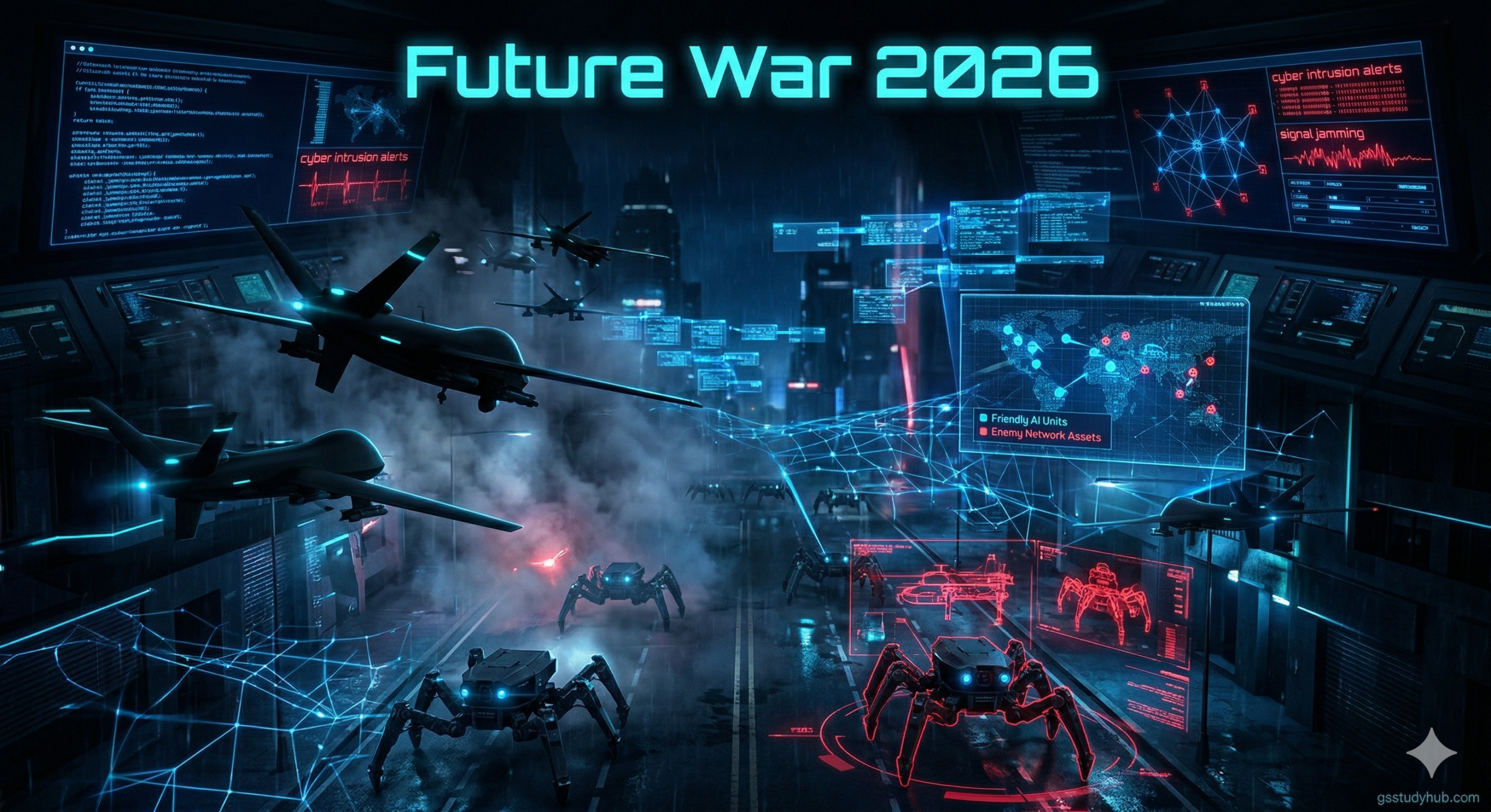 future war 2026 ai drones cyber warfare.webp