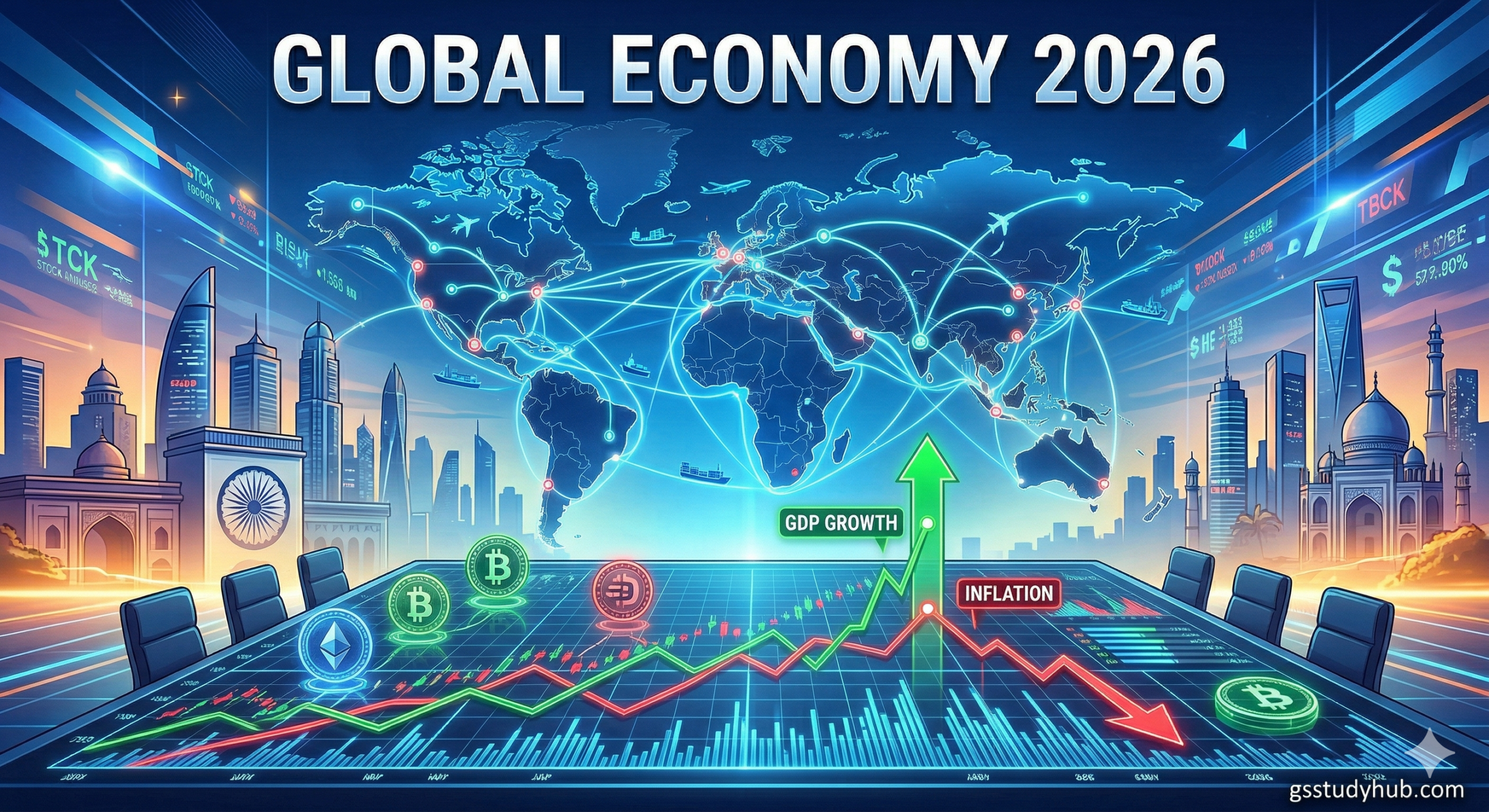 Top 50 Current Affairs 11 April 2026 | Latest Current Affairs in Hindi & English global economy 2026 inflation gdp trade.webp