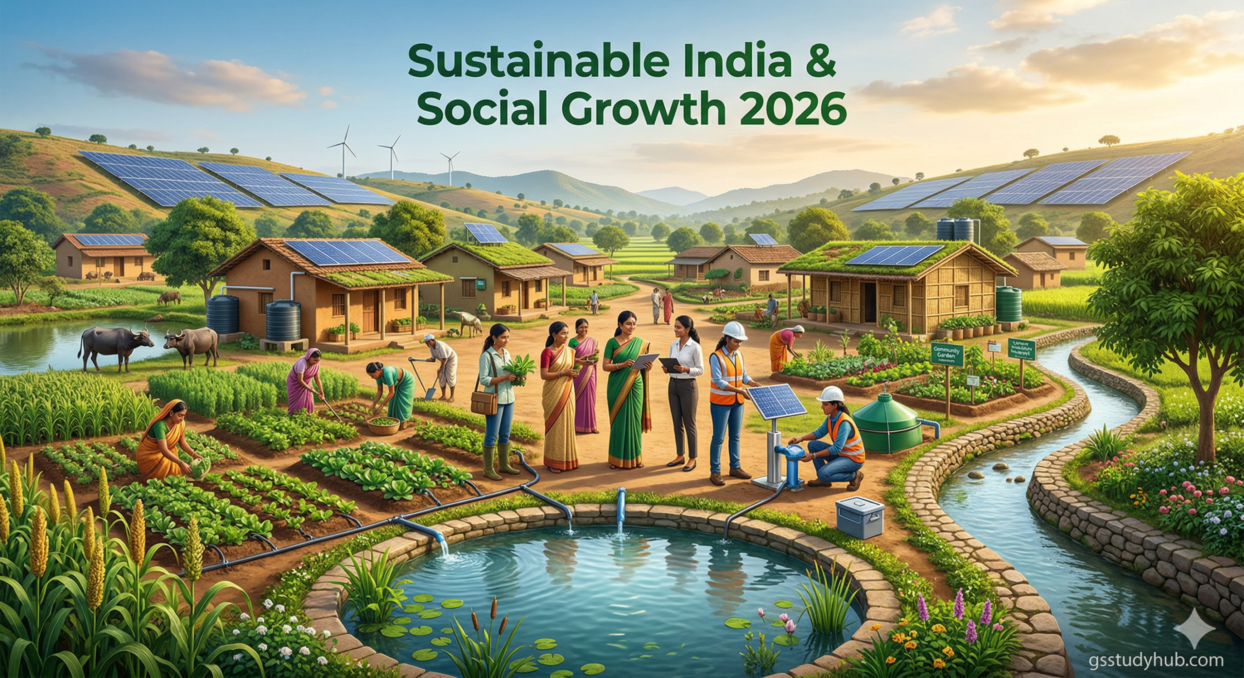 sustainable india green energy women empowerment rural development 2026 gsstudyhub.webp