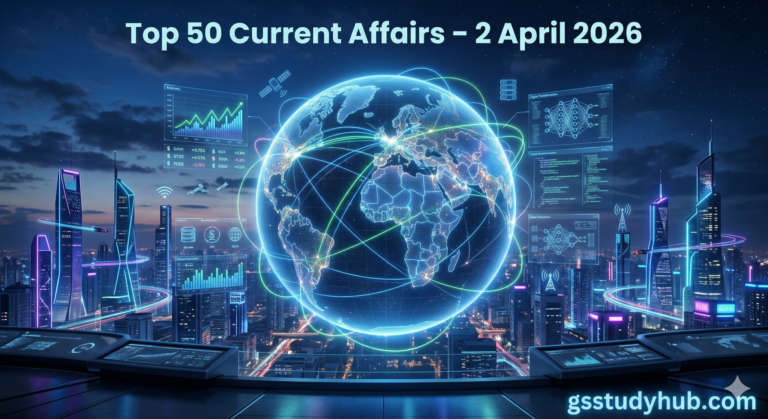 Current Affairs 2 April 2026 AI technology economy geopolitics