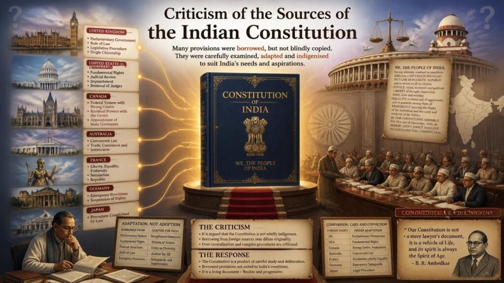 criticism of the sources of the indian constitution.webp