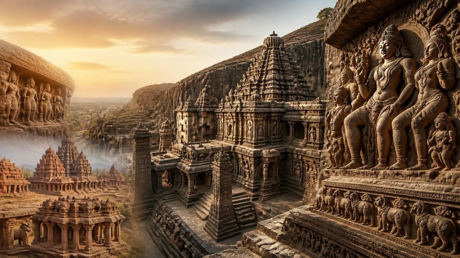 chalukya rashtrakuta sculpture kailasa temple ellora